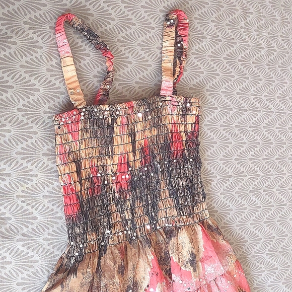 2 Strap Dress or Top w Sequence Dot Pattern (Multicolored) - Picture 9 of 14